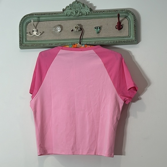 Brand New Sugar thrillz Y2K Barbie 2hot4u baby tee bubble gum pink plus size 1X - Picture 5 of 5